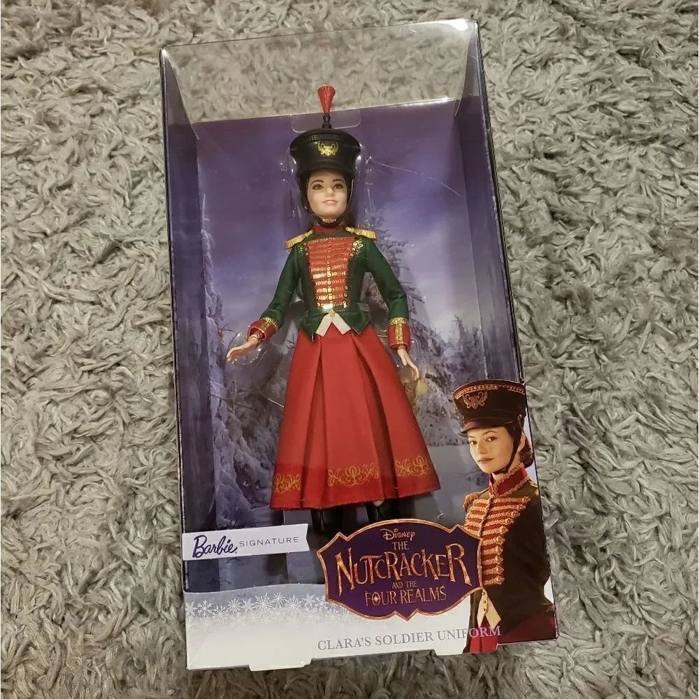 Disney Nutcracker Four Realms Nutcracker Barbie Clara in Soldier Uniform